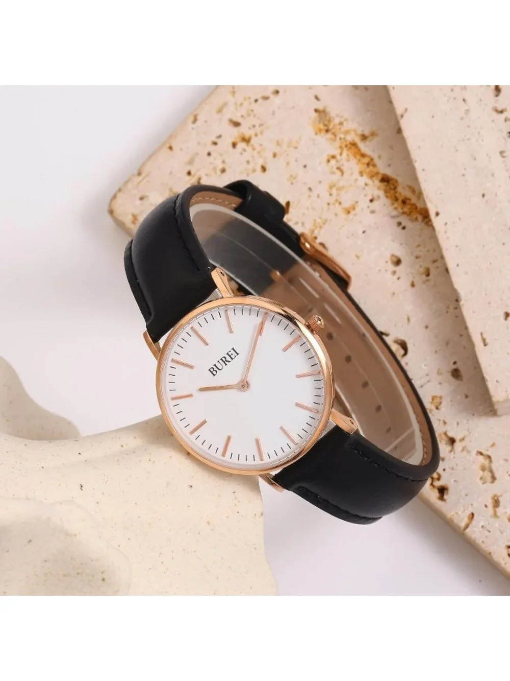 Women's White Black Minimalist Analog Quartz Waterproof Dress Wrist Watches